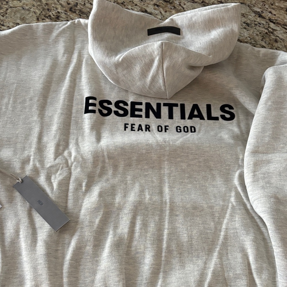 Fear of God Essentials Hoodie Light Oatmeal Heather XL NWT